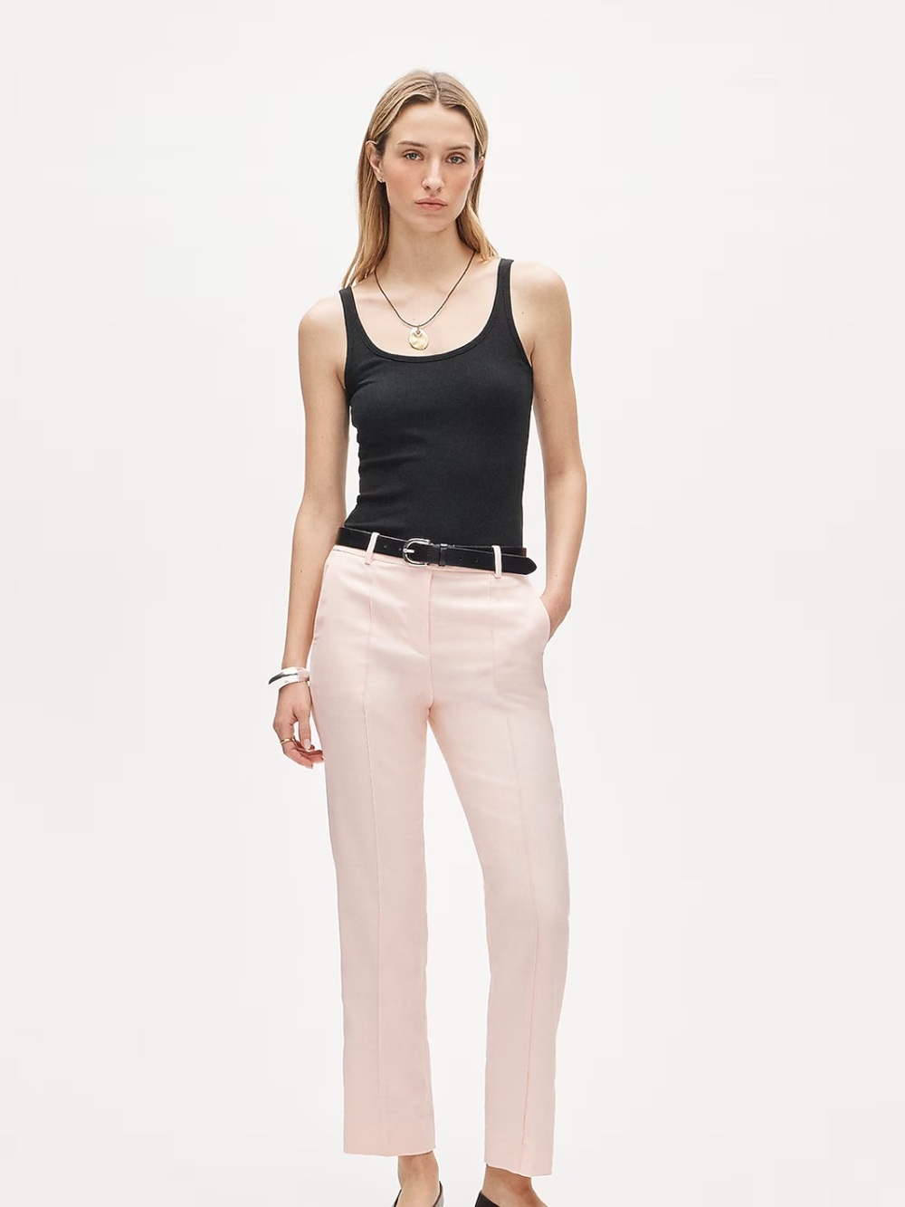 J. Crew-Stella pant in Gramercy linen blend